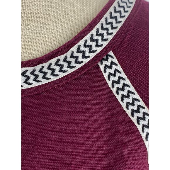 River Island Cardigan Embroidered Purple Womens Size Medium Tassel Cotton Boho - Picture 6 of 12